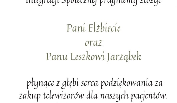 Podziękowanie