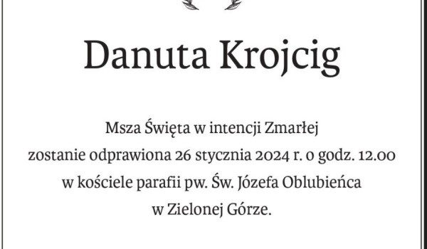 Z głębokim żalem zawiadamiamy